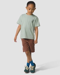HEMA Kindershort regular fit mousseline bruin (bruin)