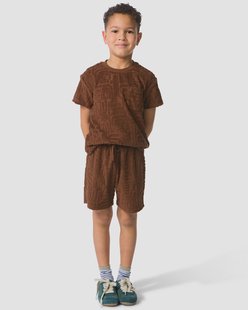 HEMA Kinderkledingset sweatstof bruin (bruin)