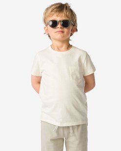 HEMA Kinder T-shirt structuur ecru (ecru)
