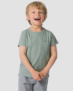 HEMA Kinder T-shirt structuur groen (groen)