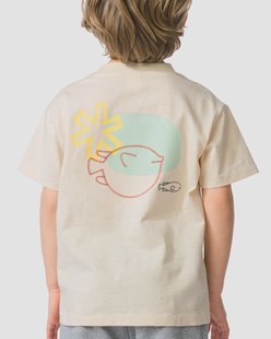 HEMA Kinder T-shirt vissen ecru (ecru)