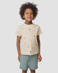 HEMA Kinder T-shirt surfplank ecru (ecru)