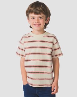 HEMA Kinder T-shirt strepen ecru (ecru)