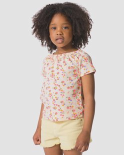 HEMA Kinder T-shirt jersey aardbeien ecru (ecru)