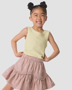 HEMA Kindershirt rib lichtgeel (lichtgeel)