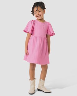 HEMA Kinderjurk A-lijn rib roze (roze)