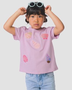 HEMA Kinder T-shirt gehaakt paars (paars)