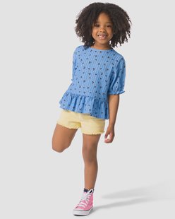 HEMA Kindershort hartjes lichtgeel (lichtgeel)