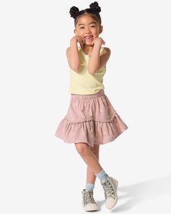 HEMA Kinderrok A-lijn bloemen oudroze (oudroze)