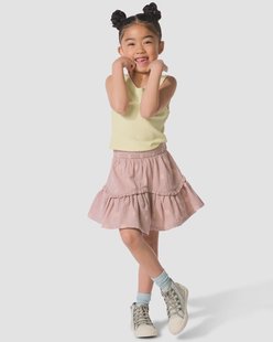 HEMA Kinderrok A-lijn bloemen oudroze (oudroze)