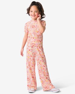 HEMA Kinderlegging wide fit jersey bloemen ecru (ecru)
