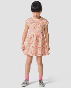 HEMA Kinderjurk A-lijn bloemen ecru (ecru)
