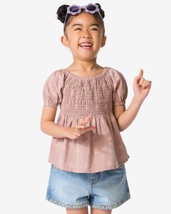 HEMA Kinderblouse bloemen oudroze (oudroze)
