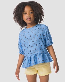 HEMA Kinder T-shirt jersey fruit lichtblauw (lichtblauw)