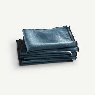 Set van 4 servetten in gewassen linnen, Suzy