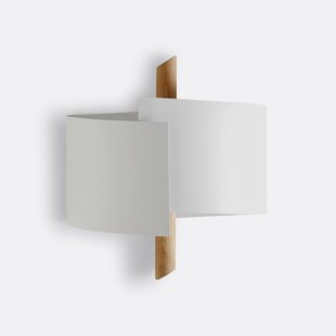 Wandlamp in staalmetaal en beukenhout, Stolico