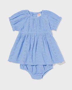 HEMA Babykledingset broderie blauw (blauw)