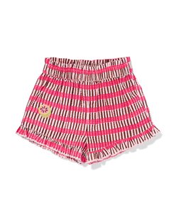 HEMA Babyshort comfy fit seersucker strepen roze (roze)