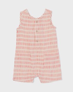 HEMA Babyplaysuit mousseline abstract ecru (ecru)
