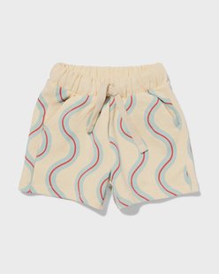 HEMA Babyshort comfy fit sweatstof abstract ecru (ecru)