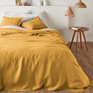 Beddensprei in gewassen linnen, Linange