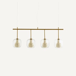 Lijn hanglamp met 4 bollen Mistinguett