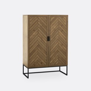 2-deurs dressoir, grenenfineer, Nottingham