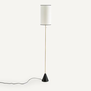 Staande lamp in marmer en ijzer messing Sophonie