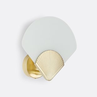 Wandlamp in messing en opaline glas, Alcance