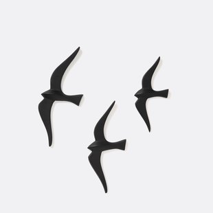 Set van 3 decoratieve vogels voor aan de wand, Tuga