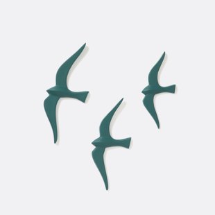 Set van 3 decoratieve vogels voor aan de wand, Tuga