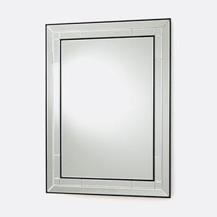 Rechthoekige spiegel, afgeschuinde afwerking, breedte 90 x hoogte 120 cm, Andella