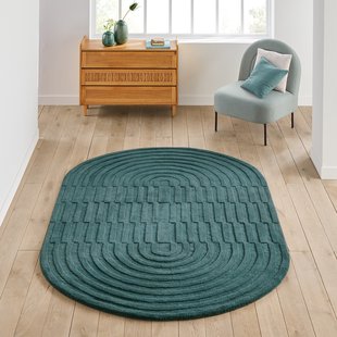 Ovalen vloerkleed in wol, Malko