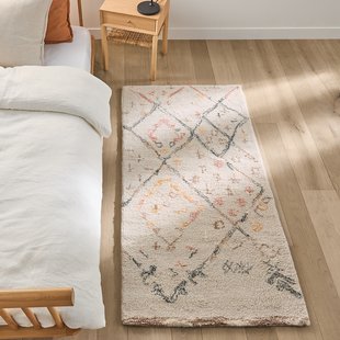 Bedmatje 100% wol, handgetuft, Ashwin