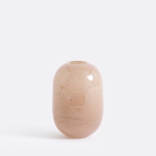 Afgeronde vaas in glas H14,5 cm, Iva