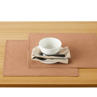 Set van 2 placemats in soepel gecoat katoen, Scénario