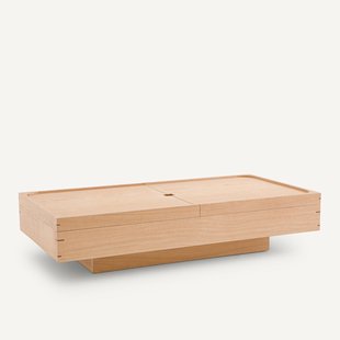 Salontafel met eikenfineer, Hibashi