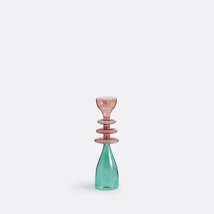 Kandelaar in glas H28,5 cm, Boamia