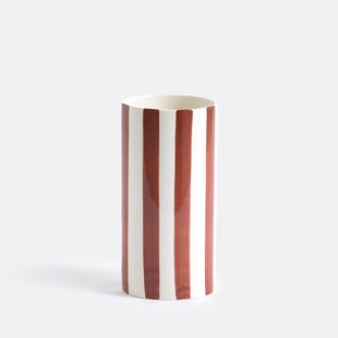 Gestreepte vaas van keramiek, H25 cm, Jaoma