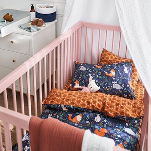 Dekbedovertrek voor baby in katoen, Dans les bois