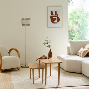 Dubbele vloerlamp in metaal, Leila