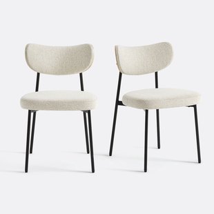 Set van 2 stoelen met structuurstof, Albane