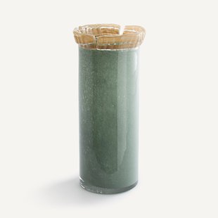 Met de hand geslepen glazen vaas H33 cm, Eloria