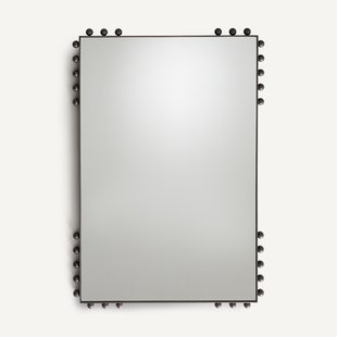 Marmeren spiegel, afwerking nikkel lak, H96 cm, Arama