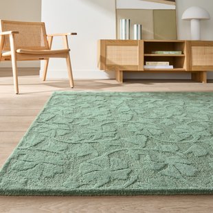 Wollen vloerkleed met bloemmotief, Tyma
