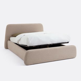 Bedstee met opklapbare bodem, structuurstof, STEEN