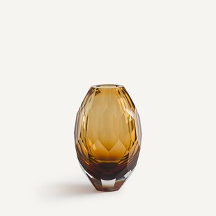Vaas in dik amberkleurig glas, Veneto