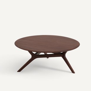 Salontafel van massief notenhout , diameter 90 cm, Maricielo