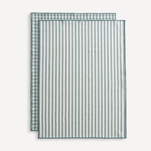 Set van 2 theedoeken, 30% gerecycled katoen, geweven-geverfd, Soizic