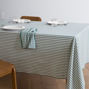 Gestreept tafelkleed geweven-geverfd, 30% gerecycled katoen, SOIZIC